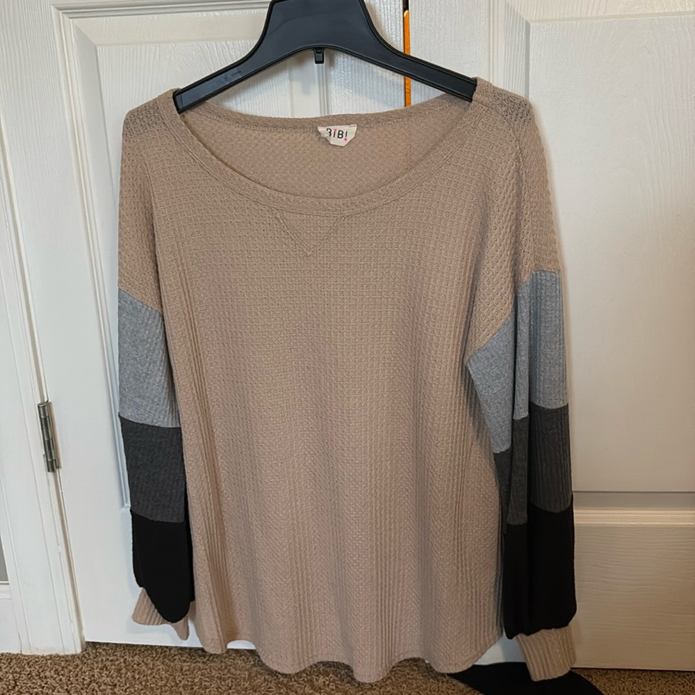 Small BiBi waffle sweater